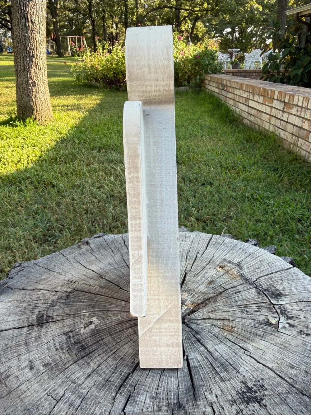 Distressed White Floral Angel Table Décor - Inspirational Home Accent 9” Tall